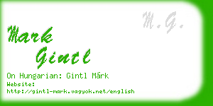 mark gintl business card